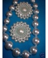 Vintage Jewelry Dusty Blue  Necklace RS Earrings - £10.27 GBP