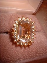 Ladies Austrian Crystal Huge Imitation Diamond Ring Sz 8 NIB - £15.95 GBP