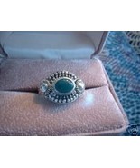 Ladies Sterling Silver Antique Finished Agate Ring Sz 10 NIB - £14.94 GBP