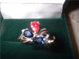 Ladies Austrian Crystal Pear Cut Dainty Ring Sz 7.5 NIB - £10.28 GBP