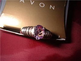 Ladies "AVON" Genuine Amethyst Sterling Ring Size 11 NIB - $25.00