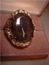 Ladies Huge Imitation Mystic Topaz Ring Size 5 NIB - £15.02 GBP