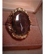 Ladies Huge Imitation Mystic Topaz Ring Size 5 NIB - $27.43 CAD