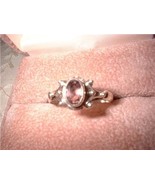 Ladies Sterling Silver Amethyst Ornate Ring Size 9 NIB - $34.28 CAD