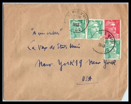 1948 France Cover - Paris To New York, Ny Usa FL1 - £2.31 GBP
