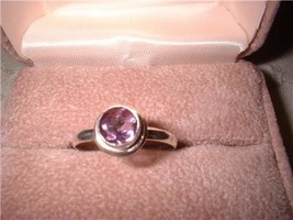Ladies Sterling Silver Amethyst Ring Size 9.5 NIB - £19.98 GBP