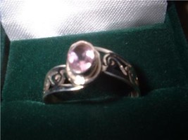 Ladies Sterling Silver Amethyst Ring Size 8.5 NIB - $25.00