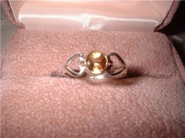 Ladies Sterling Silver Topaz Heart Ring Size 6 NIB - £19.93 GBP