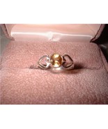 Ladies Sterling Silver Topaz Heart Ring Size 6 NIB - £19.65 GBP