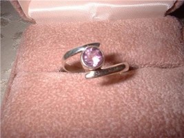 Ladies Sterling Silver Amethyst Ring Size 8 NIB - $25.00