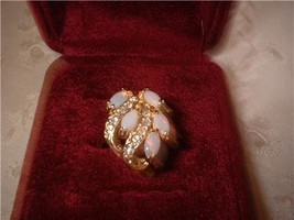 Ladies Genuine Australian 5 Opal Cluster Ring Size 6.5 NIB - $65.00