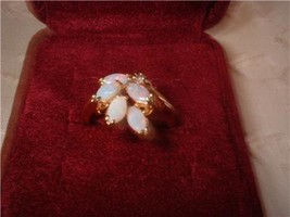 Ladies Genuine Austailian 5 Opal Cluster Ring Size 6.5 NIB - £43.33 GBP