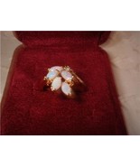 Ladies Genuine Austailian 5 Opal Cluster Ring Size 6.5 NIB - £43.24 GBP