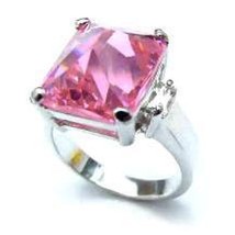 Ladies Pink Ice Pyramid Cut Russian CZ Ladies Ring NIB - £19.77 GBP