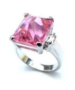 Ladies Pink Ice Pyramid Cut Russian CZ Ladies Ring NIB - $34.28 CAD