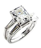 Ladies Wedding Set Large Solitaire CZ Double Band Size 9 NIB - $52.11 CAD