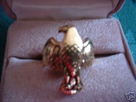 American Eagle Detailed Gold Overlay Ring NIB - $14.00