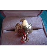 American Eagle Detailed Gold Overlay Ring NIB - £11.01 GBP