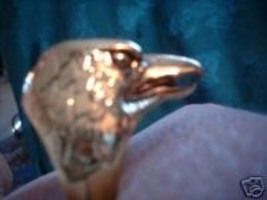 Eagle Head Gold Overlay Ring NIB - £11.18 GBP