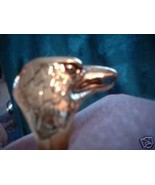 Eagle Head Gold Overlay Ring NIB - £11.01 GBP