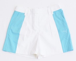 Puma Dry Cell Golf Blue &amp; White Colorblock  Pleated Golf Shorts Women&#39;s NWT - £66.67 GBP