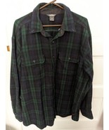 Woolrich 6088 XL Green Plaid Wool/Nylon Long Sleeve Shirt - $29.02