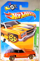 2012 Hot Wheels #65 Treasure Hunts 15/15 &#39;70 Chevy Chevelle Convertible Orange - £10.97 GBP