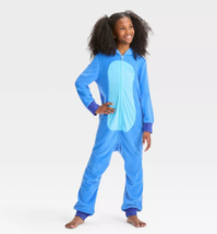 Lilo and Stitch Disney Girls Pajamas SMALL  One Piece Union Suit Hood  C... - $30.88