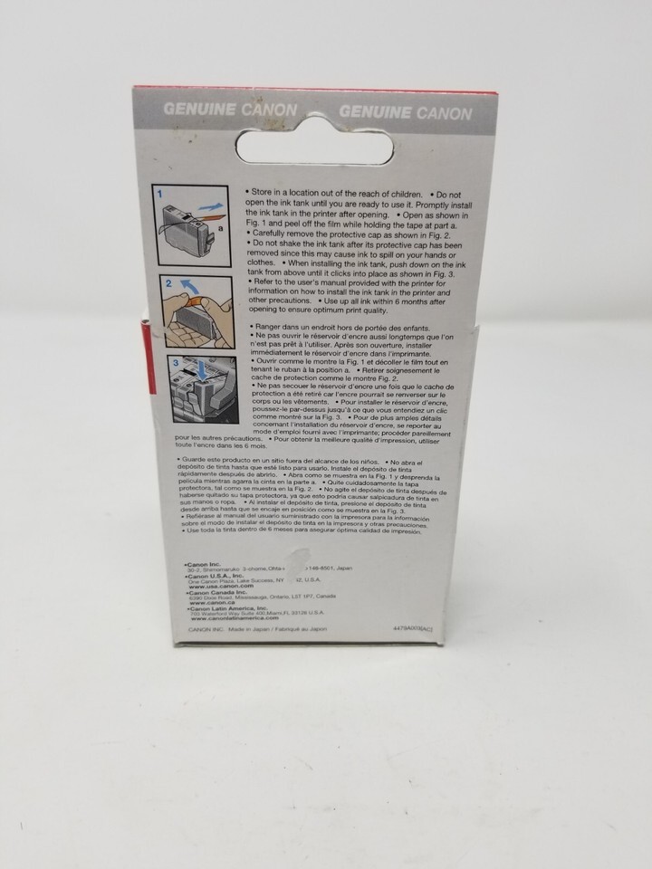 CANON BCI-3eBK Black Ink Tank Genuine NEW Sealed Item image 2