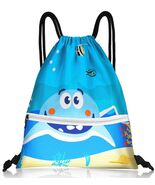 Slohif Kids Drawstring Backpack Green Dinosaur Waterproof Nylon Large - $133.16 MXN