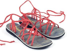 Handmade Flat Gladiator Sandals for Women Sahara, Beach Slides Sandals - £23.96 GBP+