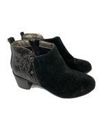 Sporto Suede Bootie w/ Faux Snakeskin Trim, Women&#39;s 6.5M, Black - €12,26 EUR