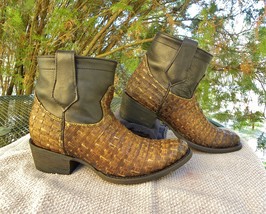 Custom CUADRA &quot;Gold Dust Woman&quot; Western Boots-Exotic Lizard basketweave ... - $2,569.92 MXN