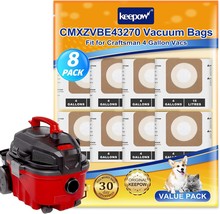 Shop Vac Bags Compatible with Craftsman 4 Gallon Wet Dry Vacuum for Dewalt DXV04 - £29.14 GBP