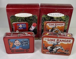 Hallmark School Days Lunchbox Howdy Doody And The Lone Ranger Keepsake Ornaments - £10.11 GBP