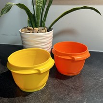 Tupperware Vintage 886 Storage Containers Made In USA Orange &amp; Yellow MCM - $8.75