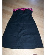 Size 6 New York &amp; Company Strapless Black Dress Pink Ribbon Trim Above K... - £12.51 GBP