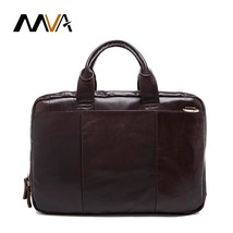 Briefcase Male Messenger Bag men&#39;s Genuine Leather Bag for Document - £201.70 GBP