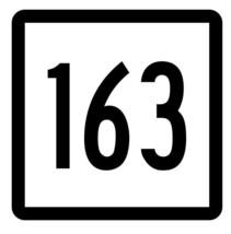 Connecticut State Highway 163 Sticker Decal R5174 Highway Route Sign - $1.45+