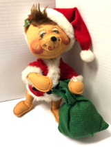 Anna Lee ANNALEE 12" Santa Claus Mouse With Sack Christmas 1992 Figure - $19.80
