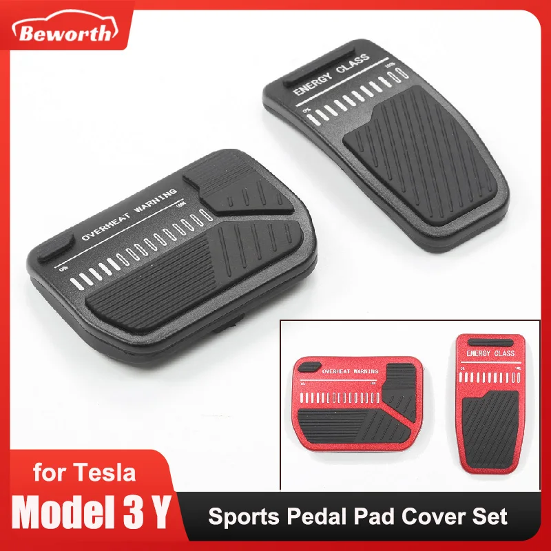 Foot Pedal Pad Cover for Tesla Model 3 Y 2023 New Design Brake Rest Spor... - $7.93