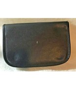 Black Leather Cosmetic Bag Patent Makeup Zip Top Travel - £6.81 GBP