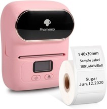Phomemo M110 Label Maker- Portable Mini Bluetooth Thermal Label Printer, Pink - £44.03 GBP