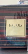 Vtg New Ralph Lauren Studio Stripe Red King Duvet - £118.41 GBP