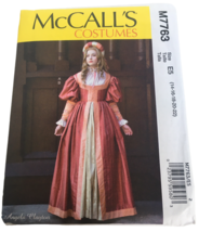 McCalls Sewing Pattern M7763 Costume Dress Renaissance Shakespearean Era... - $14.99