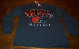 Vintage Style Cleveland Browns Nfl Football Long Sleeve T-Shirt Medium New - £19.38 GBP