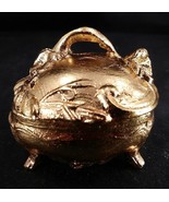 Footed Antique Gilded Trinket Box, Gold Leaf by Gargoylery Studio, Selli... - $55.00