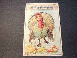 Greeting Thanksgiving- Postmarked 1913 Embossed Postcard. - £11.61 GBP