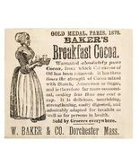 Walter Baker Breakfast Cocoa 1885 Advertisement Victorian Paris Expo ADB... - $28.01 CAD