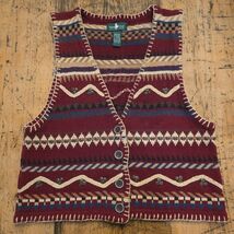 HUNT CLUB Vintage 90s Women's Fall Embellished Grandpa Core Teacher Swea... - $27.72